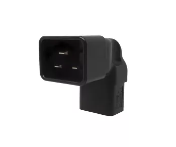 C19 naar C20 haakse netadapter, YL-3318L-2 IEC 60320-C19/20 haaks, onder/boven